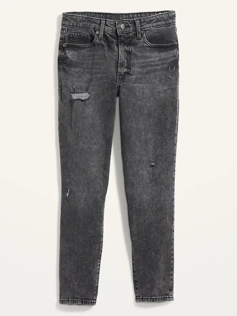 Old Navy High-Rise Curvy O.G. Straight Jeans Distressed Black - 12P